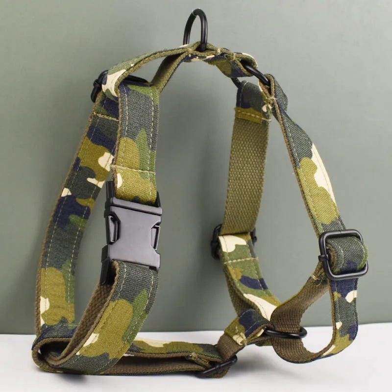 Camouflage Designer Personalized Tactical Dog Harness & Leash Collection