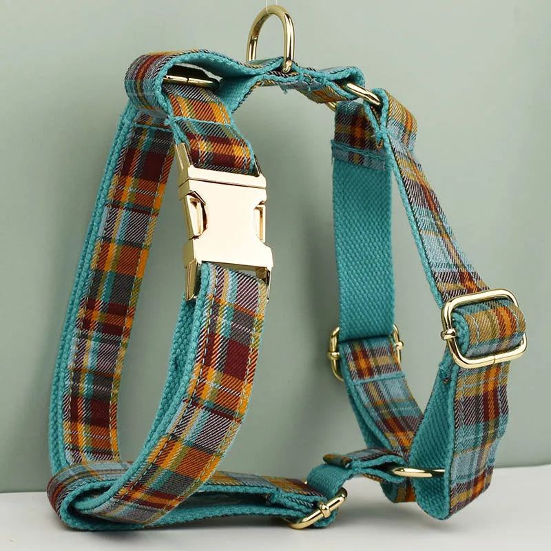 Amsterdam Plaid Personalized Designer Dog Accessory Collection