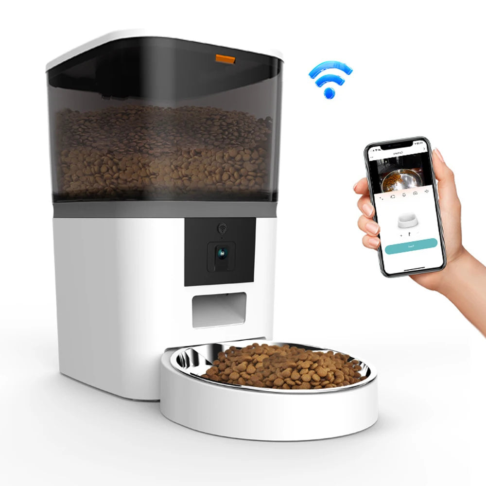 App Control Automatic SmartFeeder Dog Food Dispenser w/ Camera