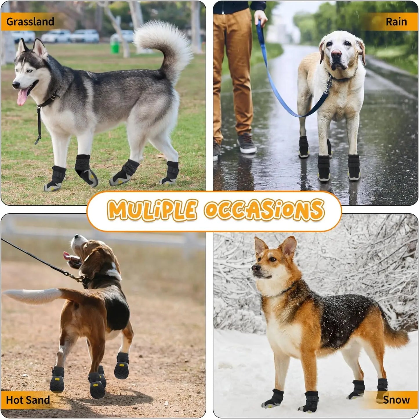 Sporty Dog Shoes for Large Size Dogs - Ultimate Adventure Paw Protectors