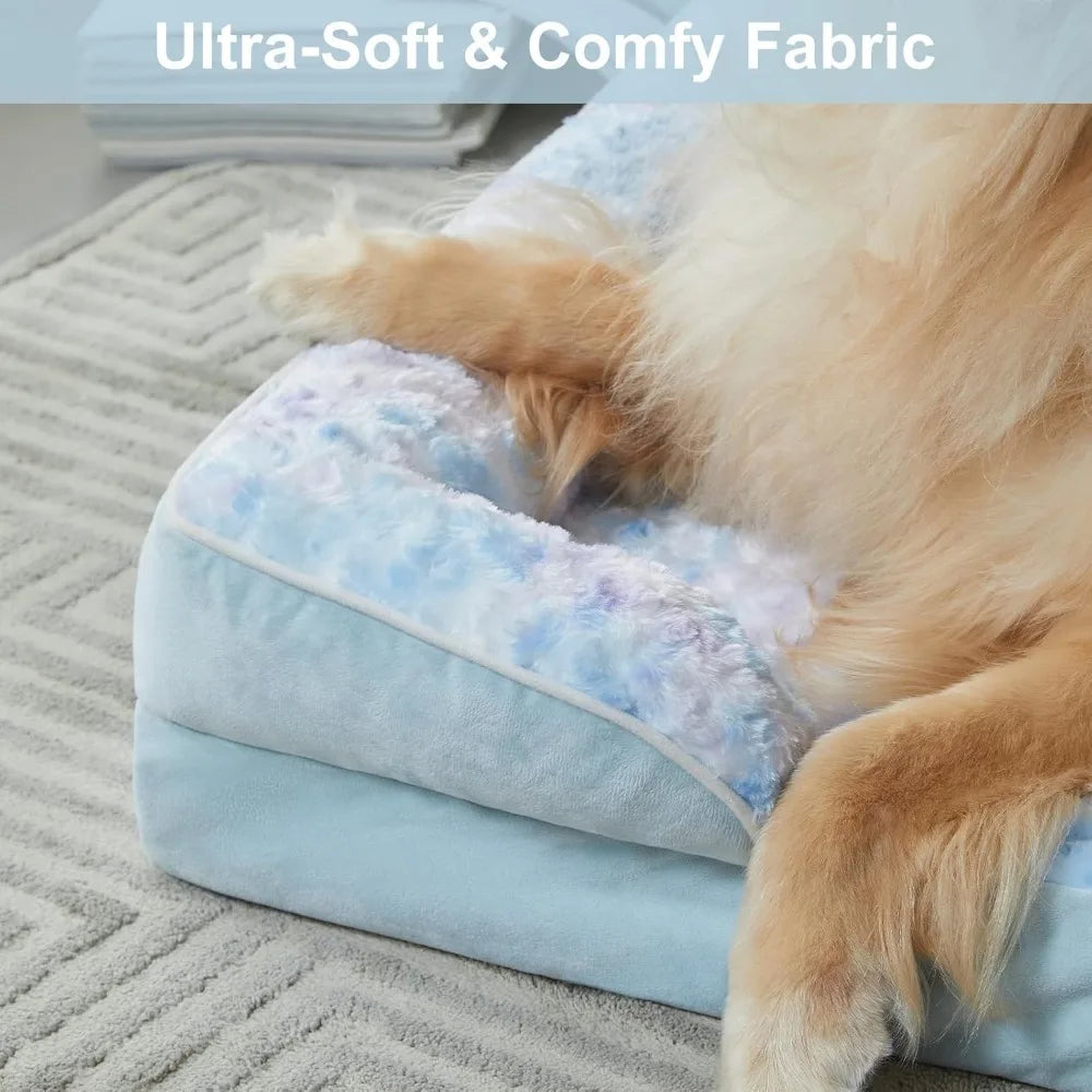 Luxurious Cuddle Haven for You and Your Giant Dog: Calming Rectangle Human Dog Bed – 71"x46"x7"