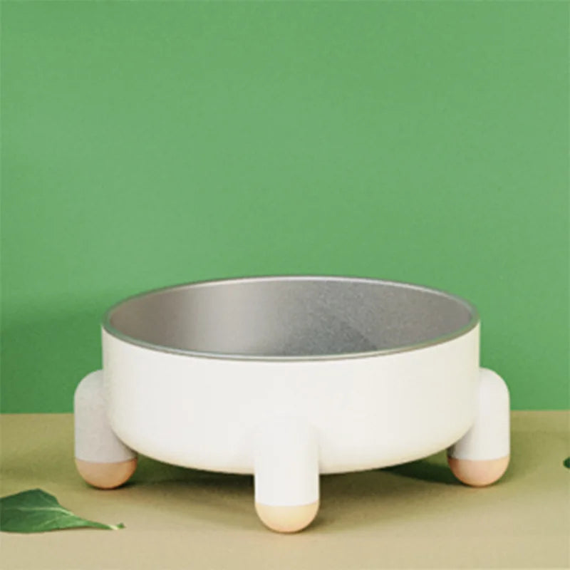 Tetrapod Elevated Dog Bowls in Green, Pink & White