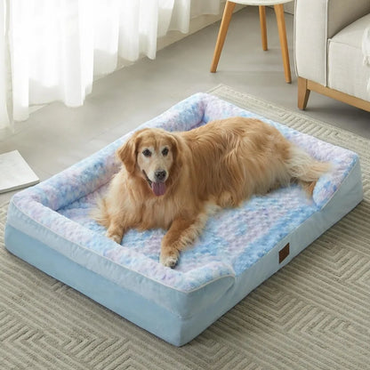 Luxurious Cuddle Haven for You and Your Giant Dog: Calming Rectangle Human Dog Bed – 71"x46"x7"