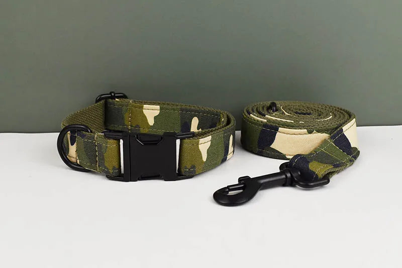 Camouflage Designer Personalized Tactical Dog Harness & Leash Collection