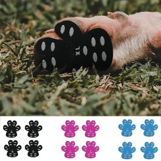 Skidproof Dog Paw Protectors in Pink, Black & Caribbean Blue